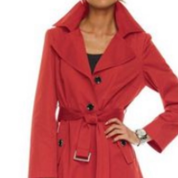 michael kors red raincoat